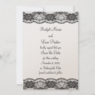 Delicate and Lacy Save the Date (champagne)