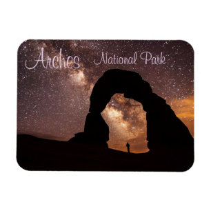 Delicate Arch against Starry Sky, Arches NP, Utah Magnet