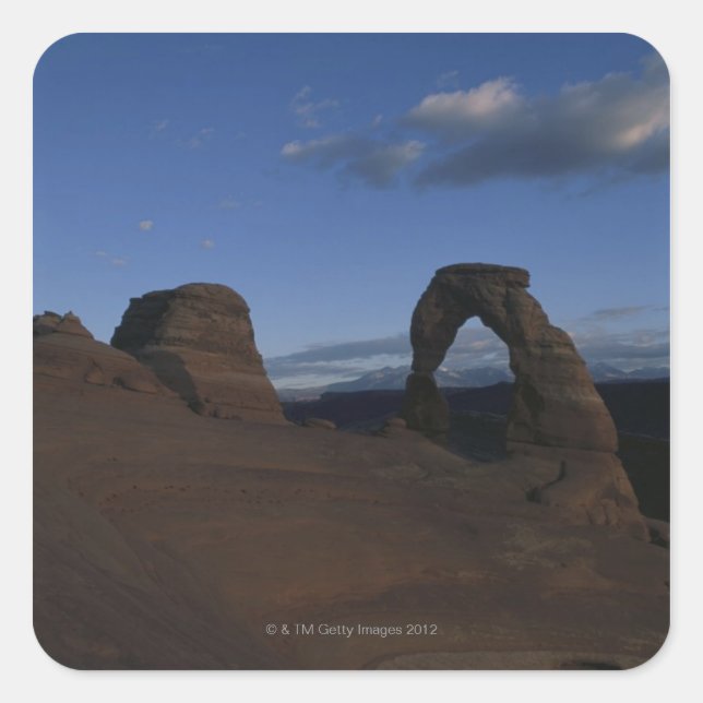 Delicate Arch, Arches National Park, Utah. Square Sticker (Front)