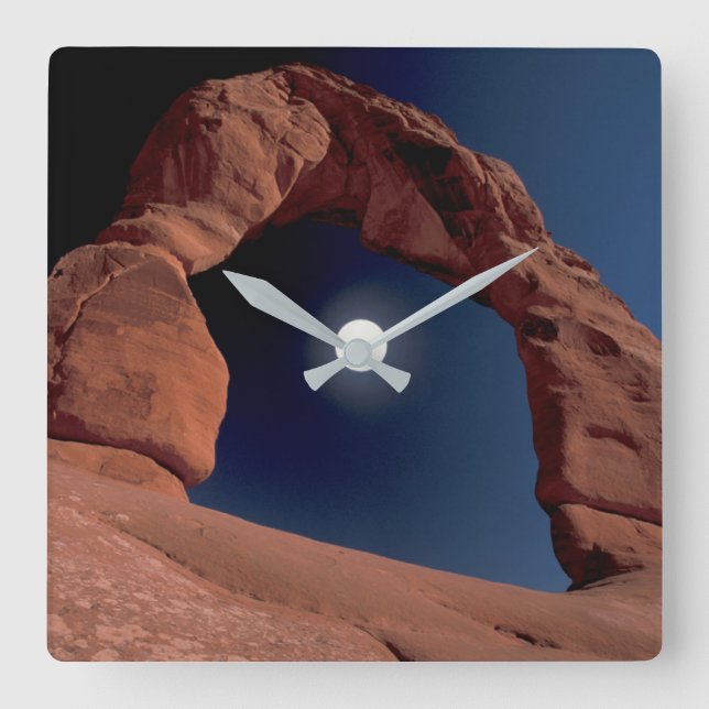 Delicate Arch | Arches National Park Utah Square Wall Clock (Front)