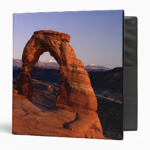 Delicate Arch at Sunset with snow covered La Binder