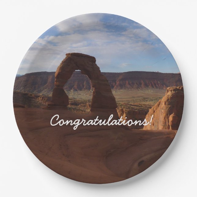 Delicate Arch II at Arches National Park Paper Plate (Front)