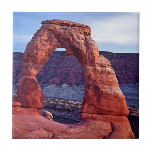 Delicate Arch in Arches National Park - Utah, USA Tile (Front)