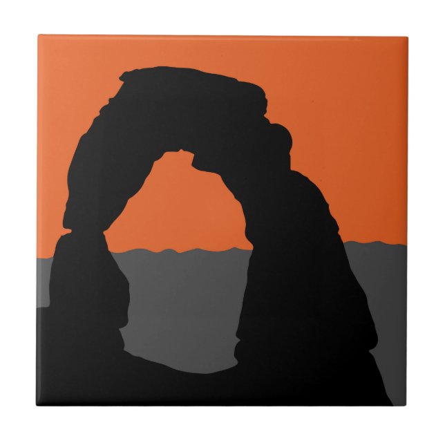 Delicate Arch in Arches National Park - Utah, USA Tile (Front)