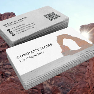 Delicate Arch, Moab, Utah Construction Architect  Business Card