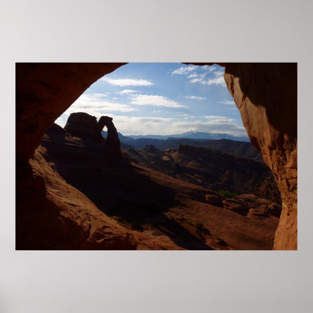 Delicate Arch through Rock Window at Arches Poster (Front)