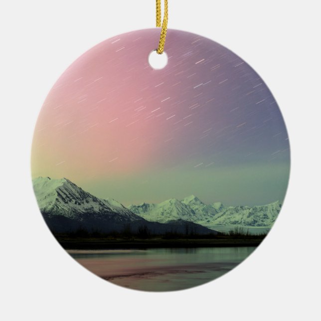 Delicate Aurora Ceramic Ornament (Front)