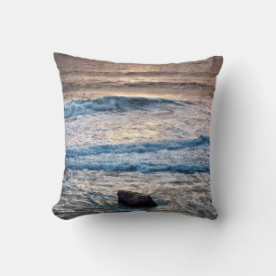 Delicate Beach Sunset Throw Pillow