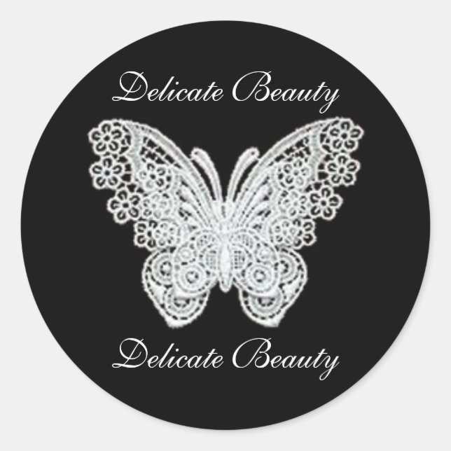 Delicate Beauty Lace Butterfly Stickers (Front)