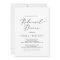 Delicate Black Calligraphy Rehearsal Dinner