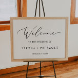 Delicate Black Calligraphy Wedding Welcome Poster<br><div class="desc">This delicate black calligraphy wedding welcome poster is perfect for a modern wedding. The romantic minimalist design features lovely and elegant black typography on a white background with a clean and simple look. Customize the poster with the name of the bride and groom,  and the date of the wedding.</div>