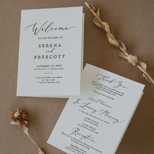 Delicate Black In Loving Memory and Reception Info Program