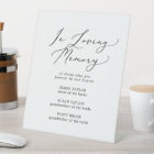 Delicate Black In Loving Memory Wedding Memorial