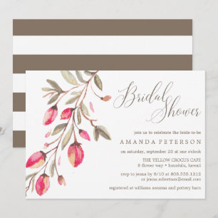 Delicate Bloom typography wedding Bridal Brunch Invitation