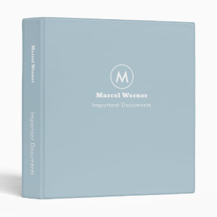 Delicate Blue Binder For Important Documents