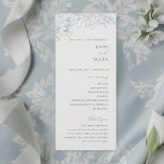 Delicate Blue Floral Wedding Program<br><div class="desc">Delicate blue floral wedding program card featuring vintage hand drawn style blossoms in dusty blue. Designed for the couple who loves a classic yet contemporary aesthetic,  this wedding program is perfect for garden parties,  seaside soirees,  or elegant estate dinners. A part of the "Delicate blue floral wedding collection".</div>