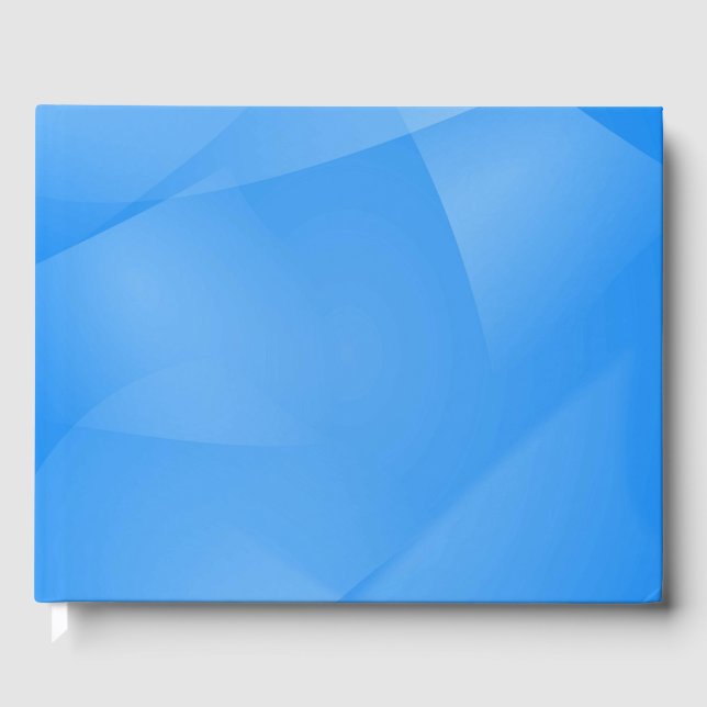 Delicate Blue Folds Guest Book (Front)