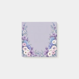Delicate Blue, White, Pink & Purple Summer Blooms Post-it Notes