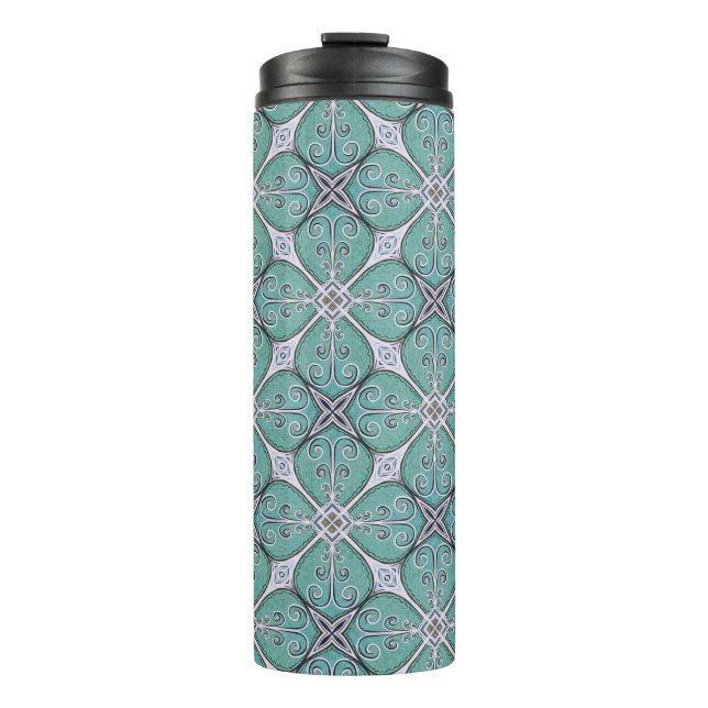 Delicate Blues Thermal Tumbler (Front)