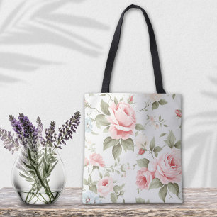 Delicate Blush Pink Rose All - over - print Tote Bag