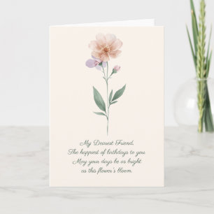 Delicate Botanical Greeting Card for Friend