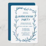 Delicate Botanical Hanukkah Party Star of David Invitation<br><div class="desc">Perfect invitation for a Hanukkah party or other Jewish celebration! Hand drawn delicate leaf trame art for you! FULLY CUSTOMIZABLE! Click on “Personalize” above to edit the text. Click "edit using design tool" to adjust the fonts, colors and placements and to add text to the back side design if you...</div>