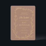 Delicate Botanical Star of David Bar Bat Mitzvah Invitation<br><div class="desc">Perfect card to announce a bat mitzvah, bar mitzvah or other Jewish celebration! Hand drawn delicate leaf trame art for you! FULLY CUSTOMIZABLE! Click on “Personalize” above to edit the text. Click "edit using design tool" to adjust the fonts, colours and placements and to add text to the back side...</div>