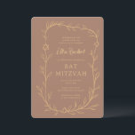 Delicate Botanical Star of David Bar Bat Mitzvah Invitation<br><div class="desc">Perfect card to announce a bat mitzvah, bar mitzvah or other Jewish celebration! Hand drawn delicate leaf trame art for you! FULLY CUSTOMIZABLE! Click on “Personalize” above to edit the text. Click "edit using design tool" to adjust the fonts, colours and placements and to add text to the back side...</div>