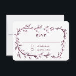 Delicate Botanical Star of David Bar Bat Mitzvah RSVP Card<br><div class="desc">Perfect response card for a bat mitzvah, bar mitzvah or other Jewish celebration! Hand drawn delicate leaf trame art for you! FULLY CUSTOMIZABLE! Click on “Personalize” above to edit the text. Click "edit using design tool" to adjust the fonts, colours and placements and to add text to the back side...</div>