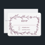 Delicate Botanical Star of David Bar Bat Mitzvah RSVP Card<br><div class="desc">Perfect response card for a bat mitzvah, bar mitzvah or other Jewish celebration! Hand drawn delicate leaf trame art for you! FULLY CUSTOMIZABLE! Click on “Personalize” above to edit the text. Click "edit using design tool" to adjust the fonts, colours and placements and to add text to the back side...</div>