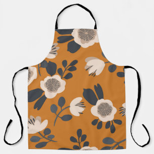 Delicate Botanical Vintage Floral Pattern Apron