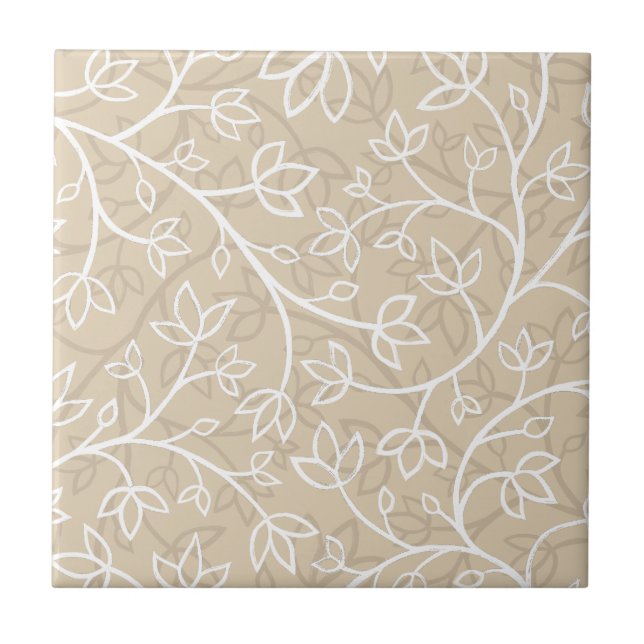 Delicate Botanical Waves Flowers HD Tile (Front)