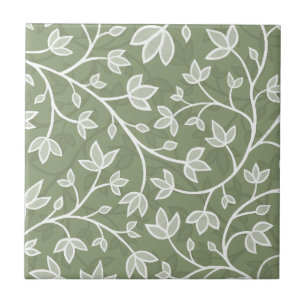 Delicate Botanical Waves Flowers HD Tile