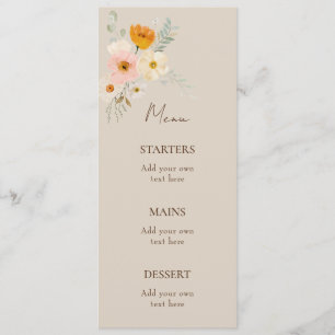 delicate bouquet Baptism Menu