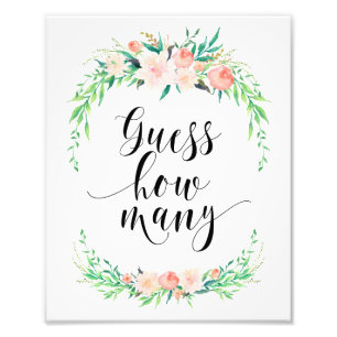 Delicate Bouquet Guess How Many Print
