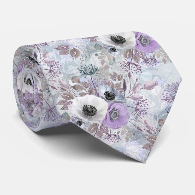 Delicate bouquet of anemones. tie (Rolled)