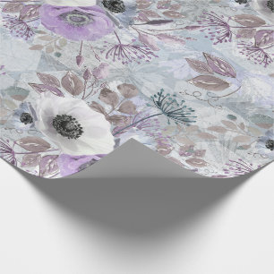 Delicate bouquet of anemones. wrapping paper