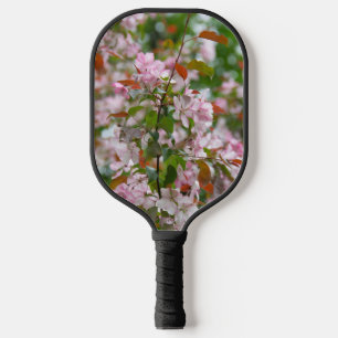 Delicate branch with flowers apple tree pickleball paddle