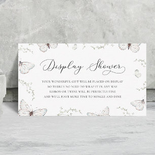 Delicate Butterfly Garden Bridal Display Shower  Enclosure Card