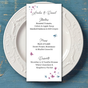 Delicate Butterfly Menu Card