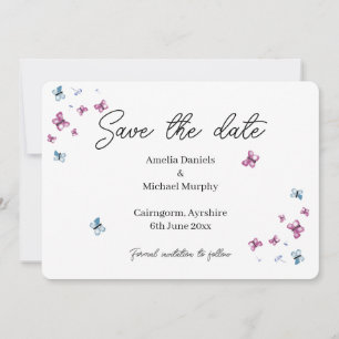 Delicate Butterfly Save The Date