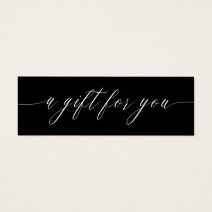 Delicate Calligraphy Black & White Gift Card