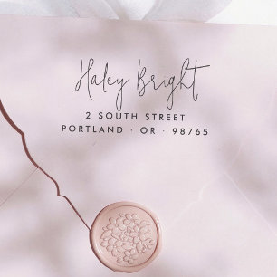 Delicate Calligraphy Modern Return Address Self-inking Stamp