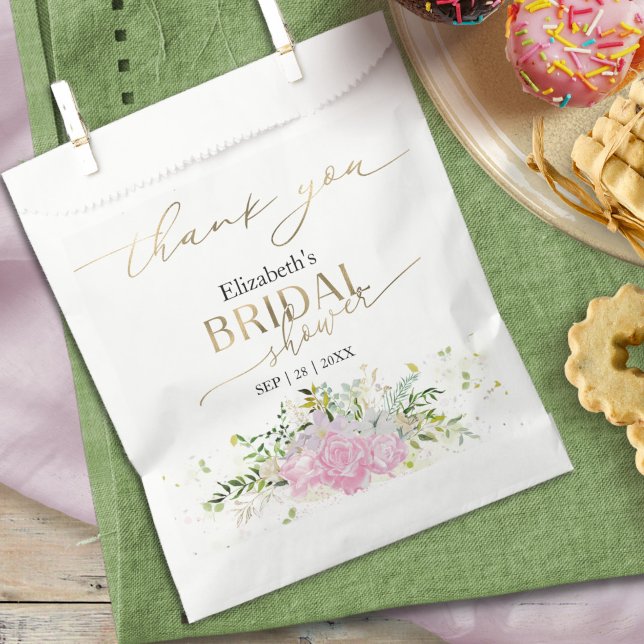 Delicate Calligraphy | Thank You Bridal Shower Favour Bag (Creator Uploaded)