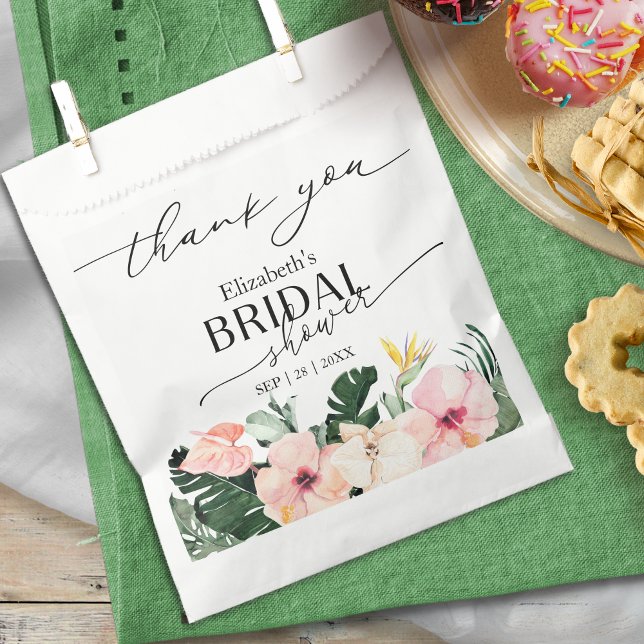 Delicate Calligraphy | Thank You Bridal Shower Favour Bag (Creator Uploaded)