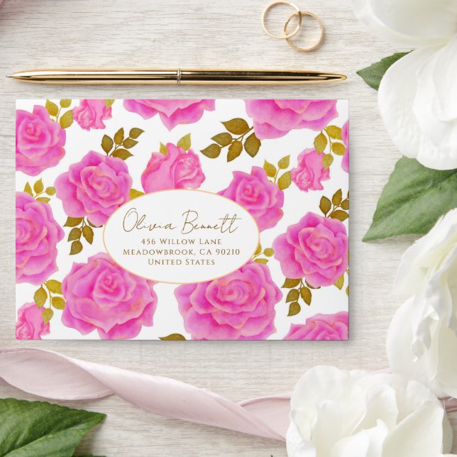 Delicate Charm Floral Envelope (Wedding)