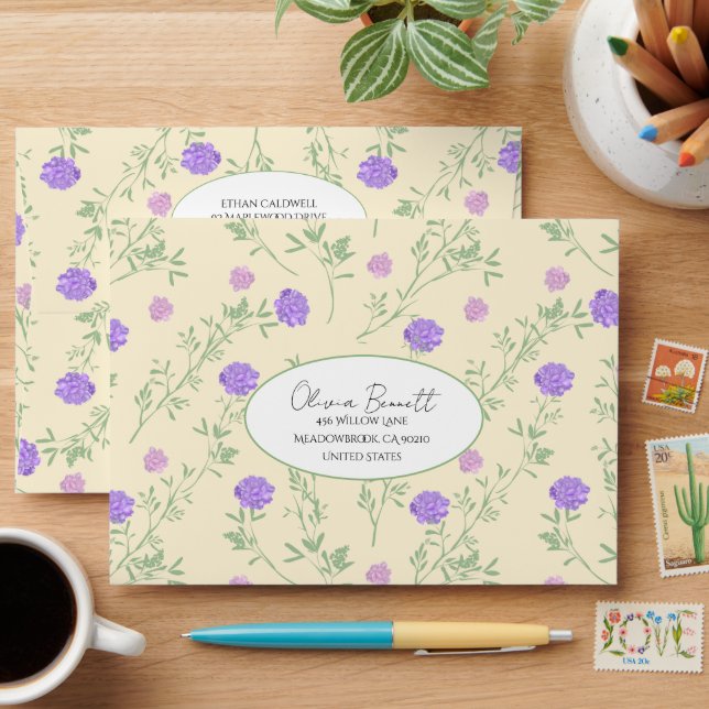 Delicate Charm Floral Envelope (Desk)