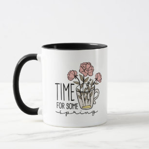 Delicate Charming Time For Some Spring Cute Floral Mug