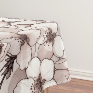 Delicate Cherry Blossom Design Tablecloth