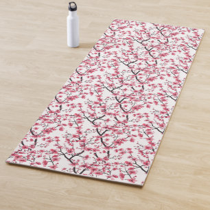 Delicate Cherry Blossom Pattern Yoga Mat